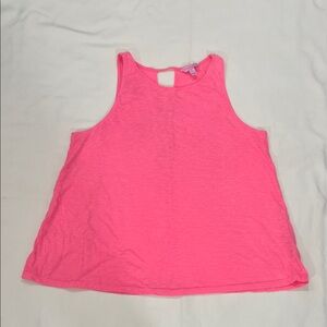 Lilly Pulitzer Bright Pink Sleeveless Tank with Back Cutout